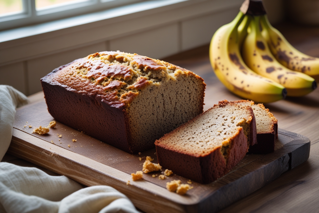 4 ingredient banana bread