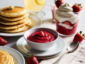 Strawberry Puree with Dishes