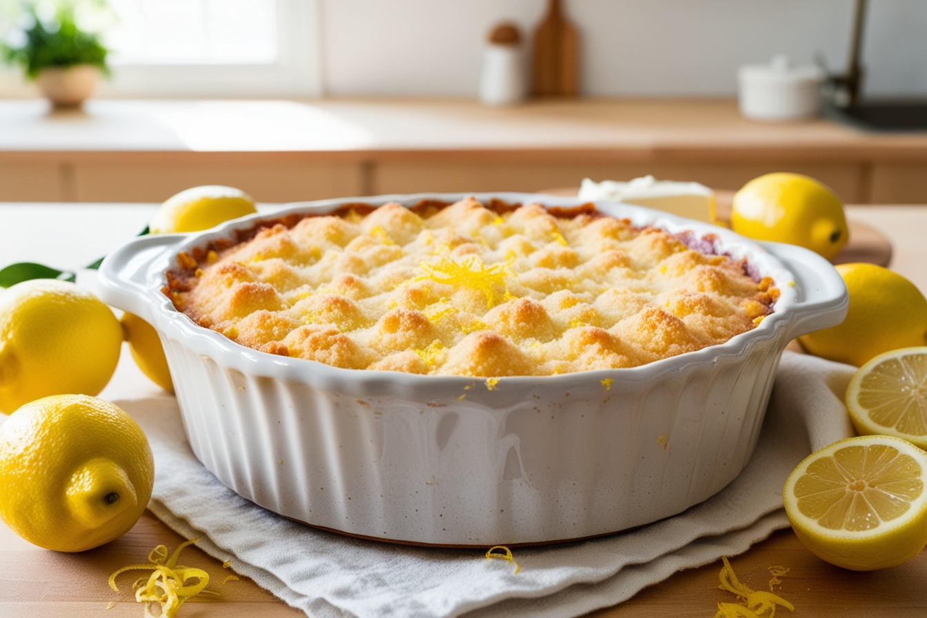 baked lemon cream cheese dump cake