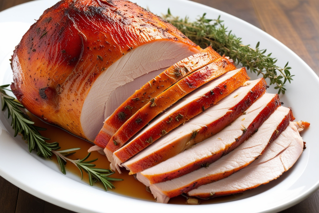 A perfectly smoked turkey breast